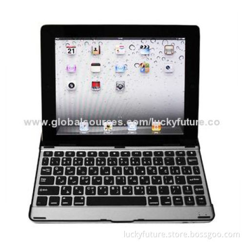 Portable 78 Keys Aluminum Alloy Bluetooth V3.0 Keyboards for iPad 2/3/4 Work as Laptop-Black/White